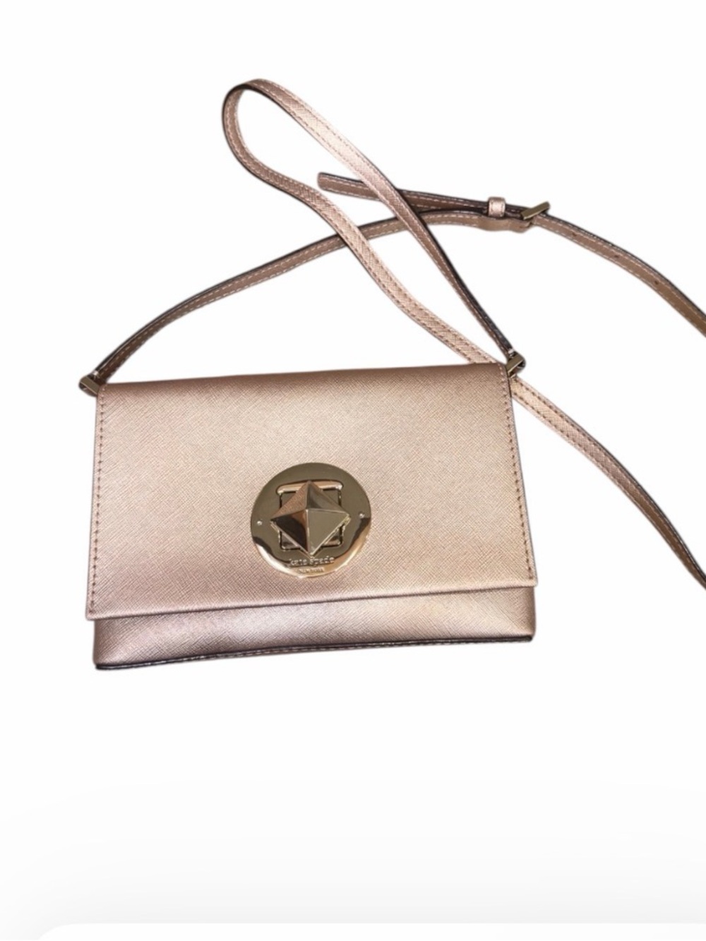Kate Spade Newbury Lane Sally Crossbody Bag in Rose Gold-Excellent Condition